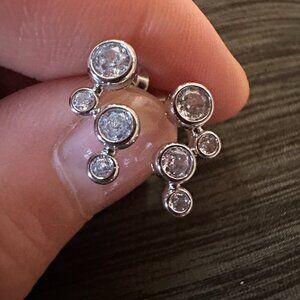 Bubble CZ earrings studs